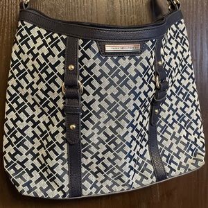 Tommy Hilfiger Handbag Purse Blue Leather